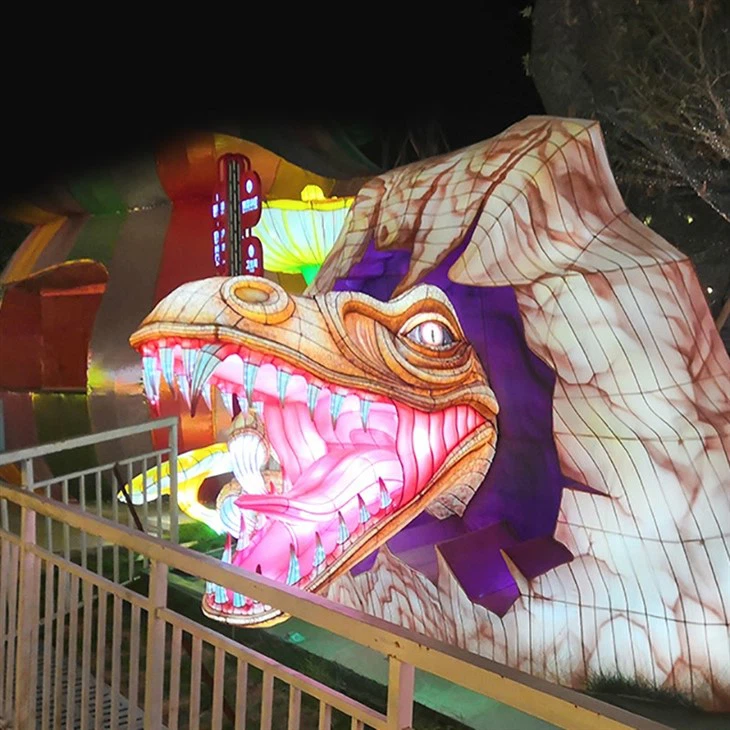 LED Lighted Jurassic Theme Park Garden Decor Animal Dinosaur Festival Lantern