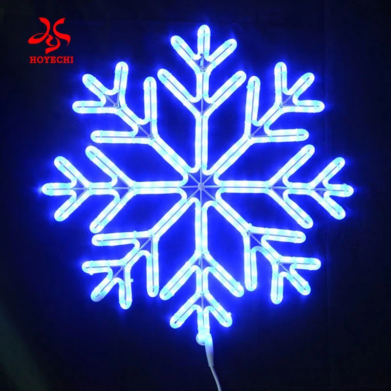Spectacular Outdoor 2D Snowflake LED Light Show Installations For Theme Parks